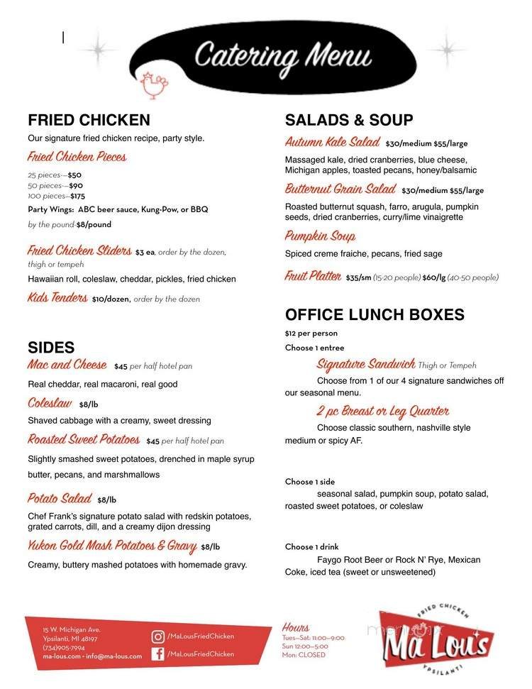 Menu page 1