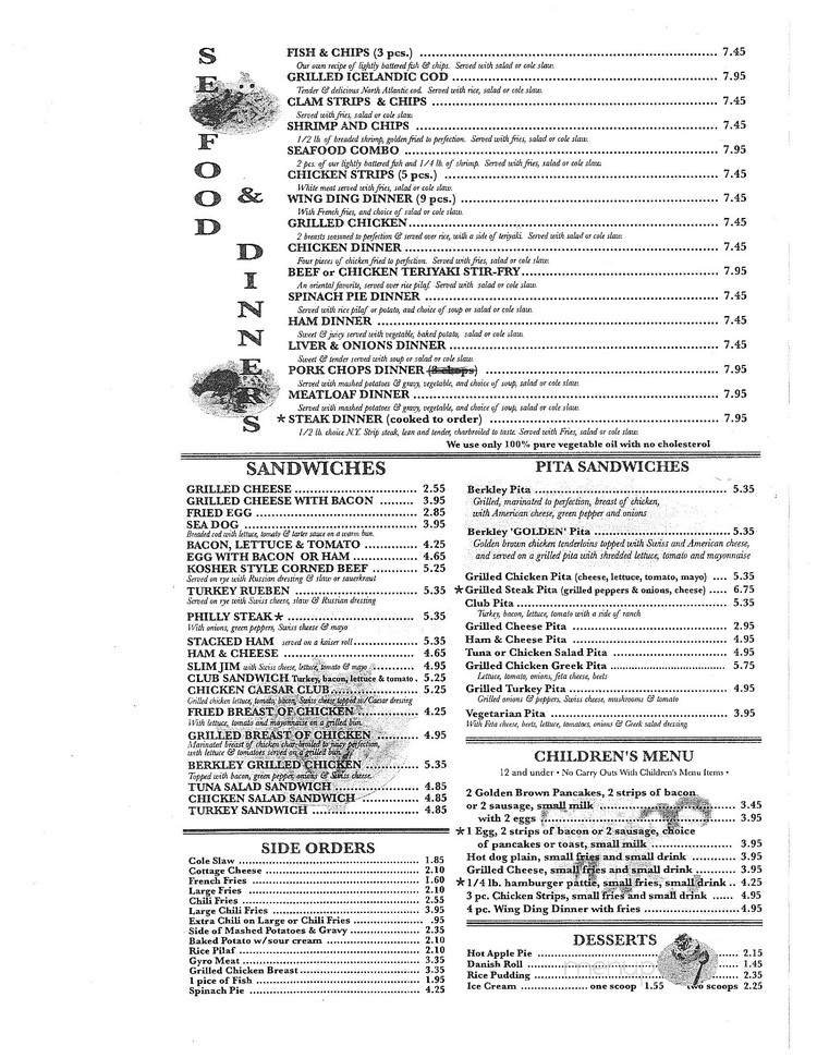 Menu page 1