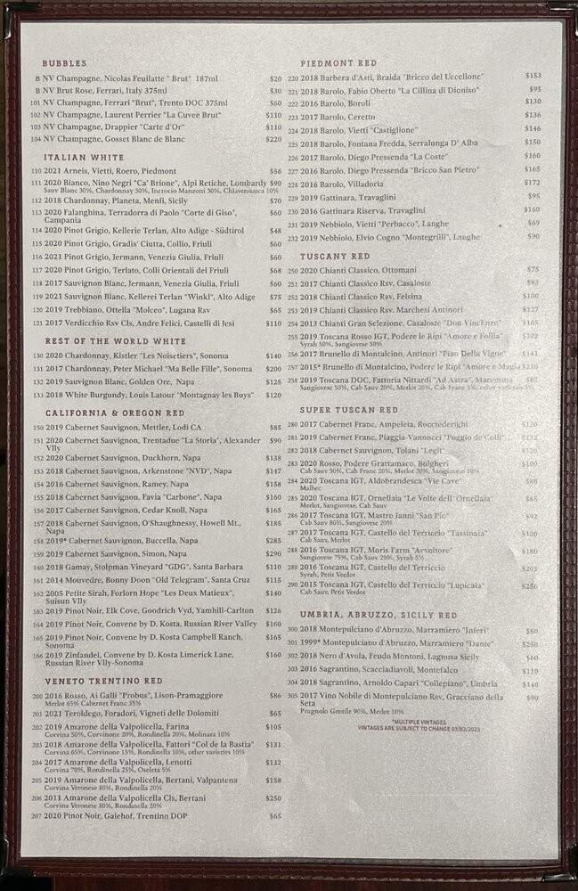 Menu page 1