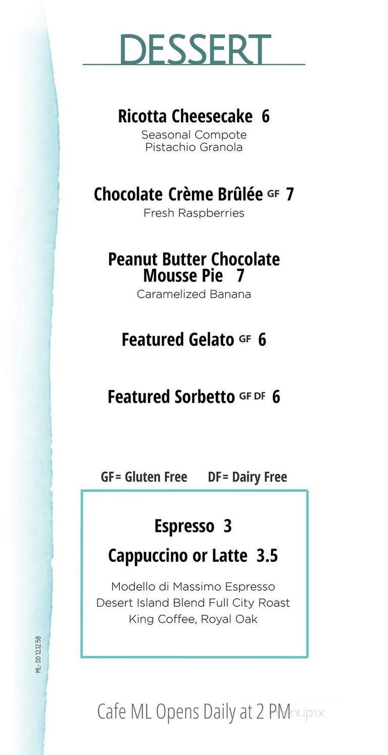 Menu page 1