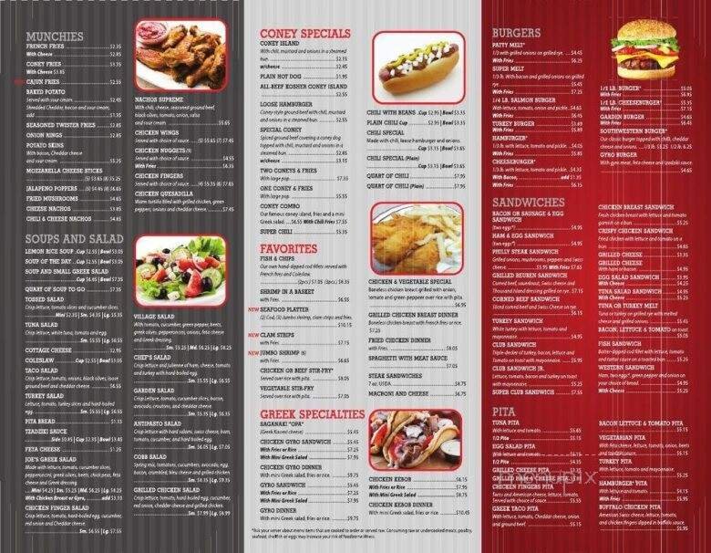 Menu page 1
