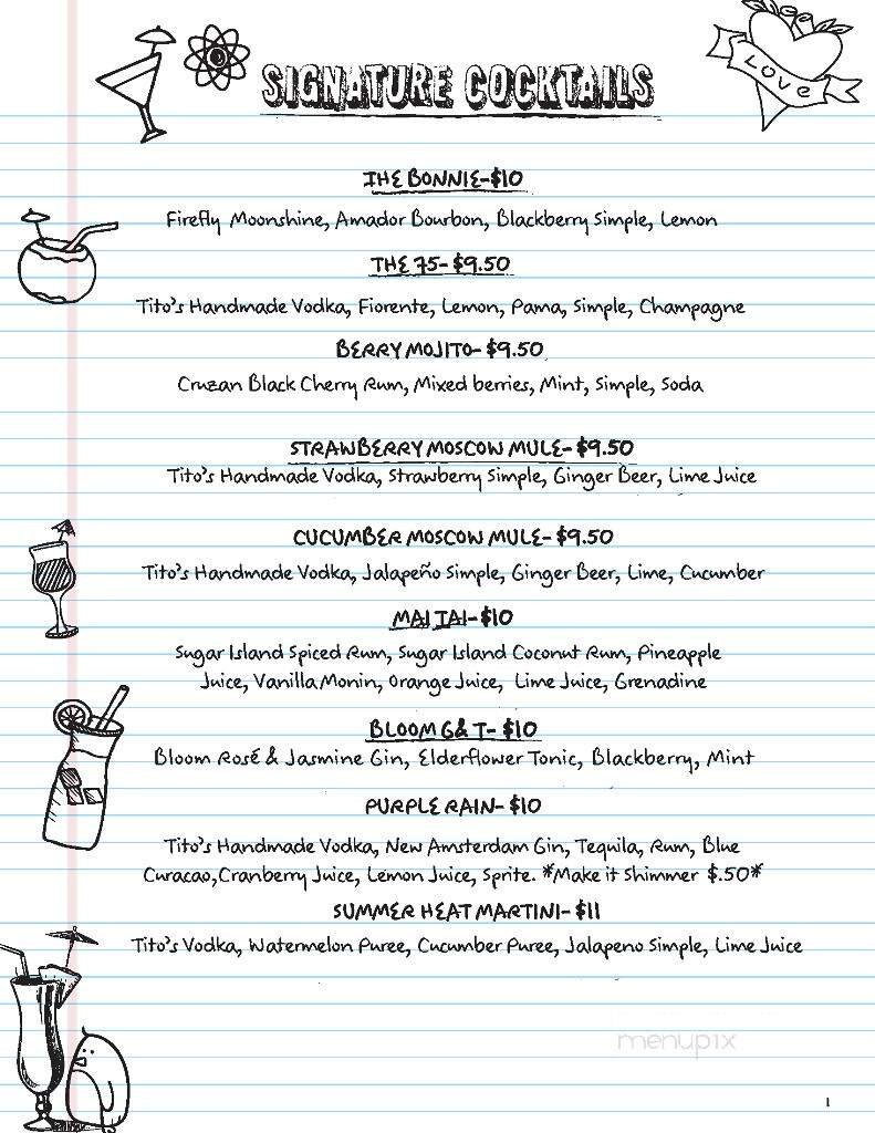Menu page 1