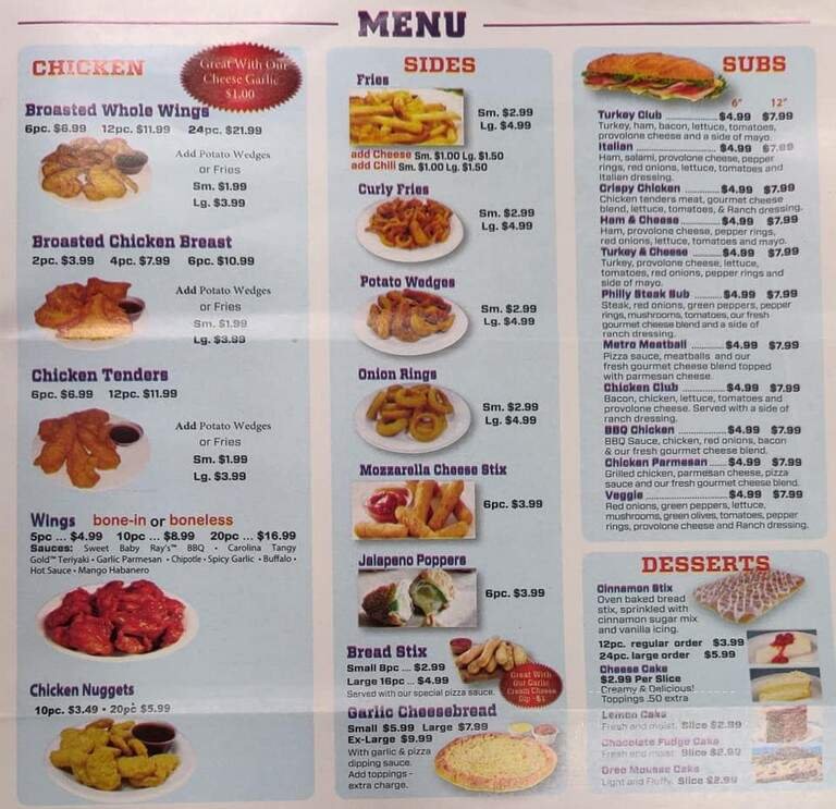 Menu page 1