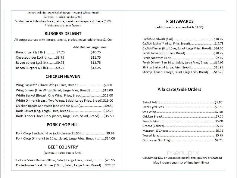 Menu page 1