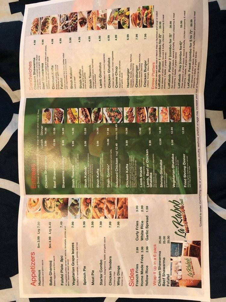 Menu page 1