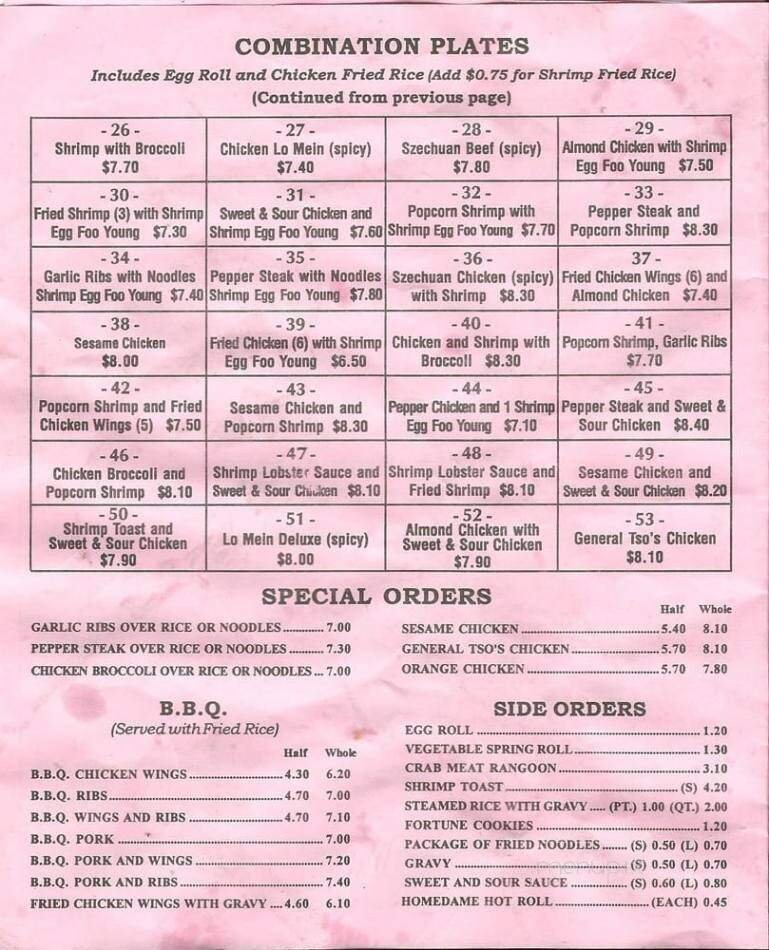 Menu page 2