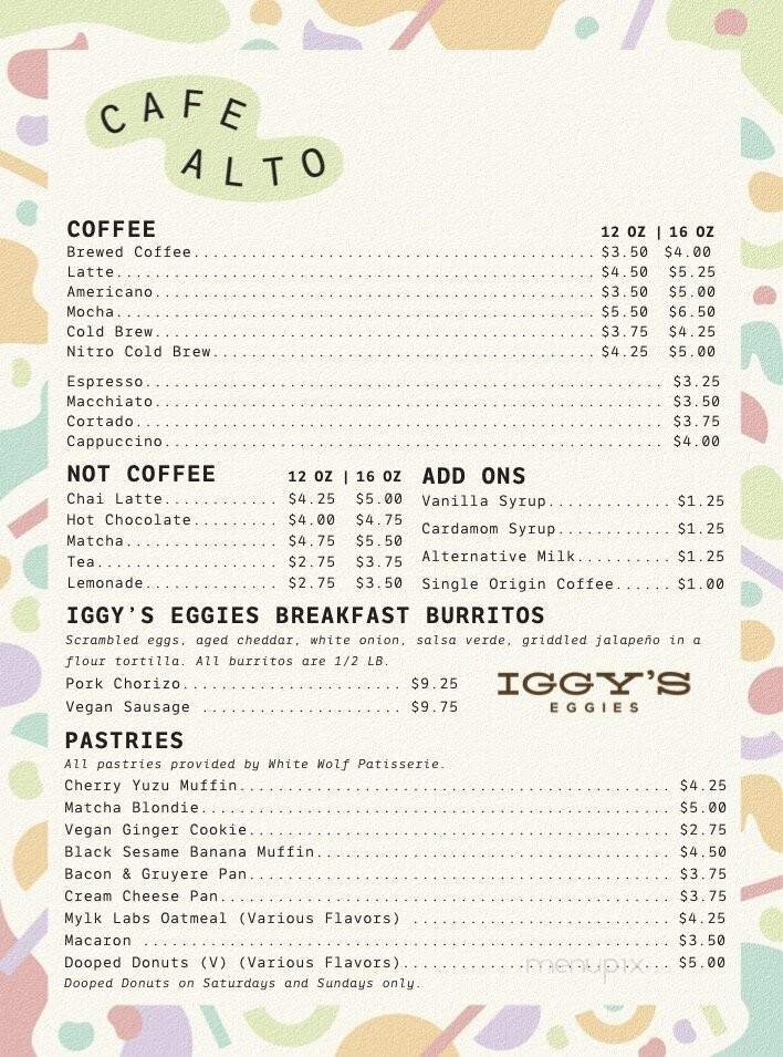 Menu page 1
