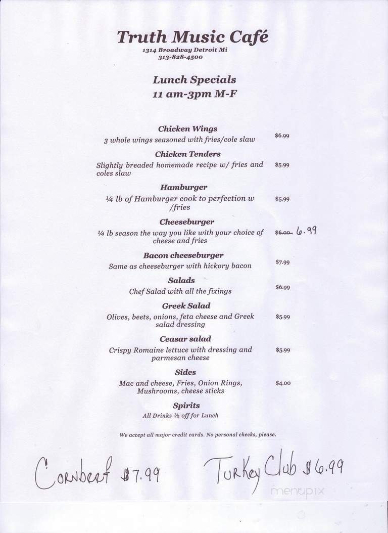 Menu page 1