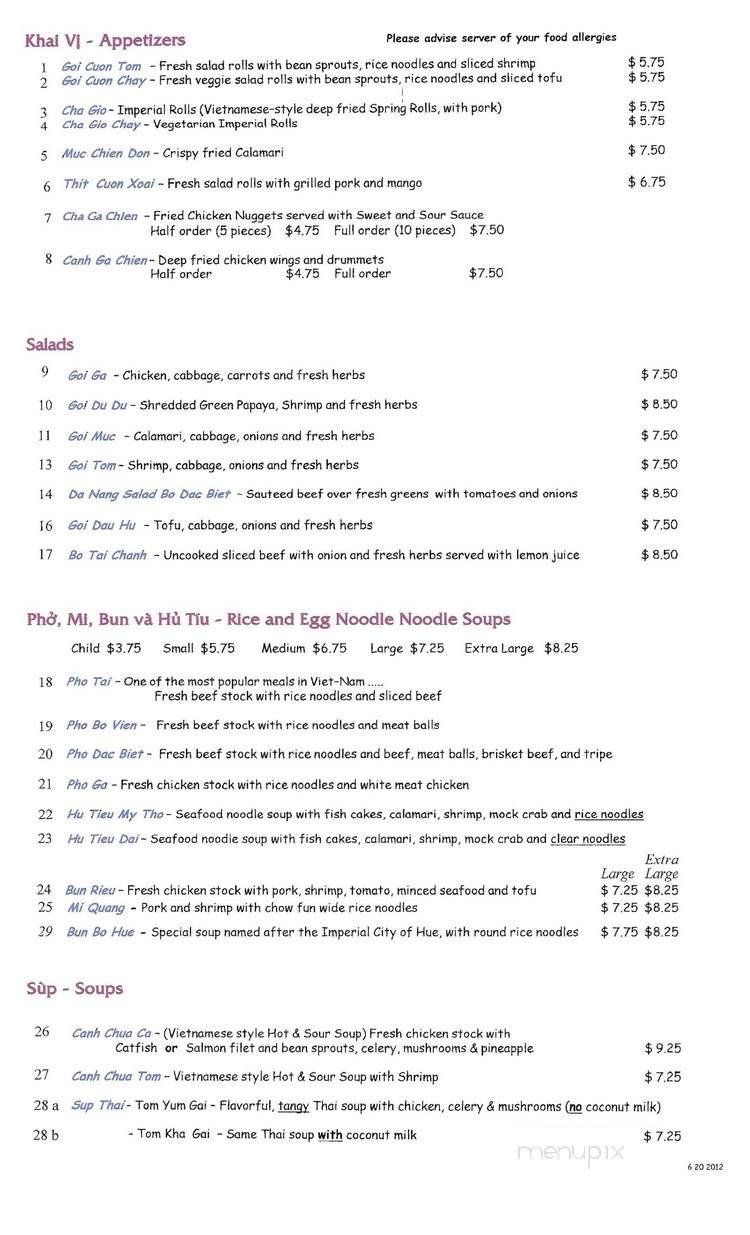 Menu page 2