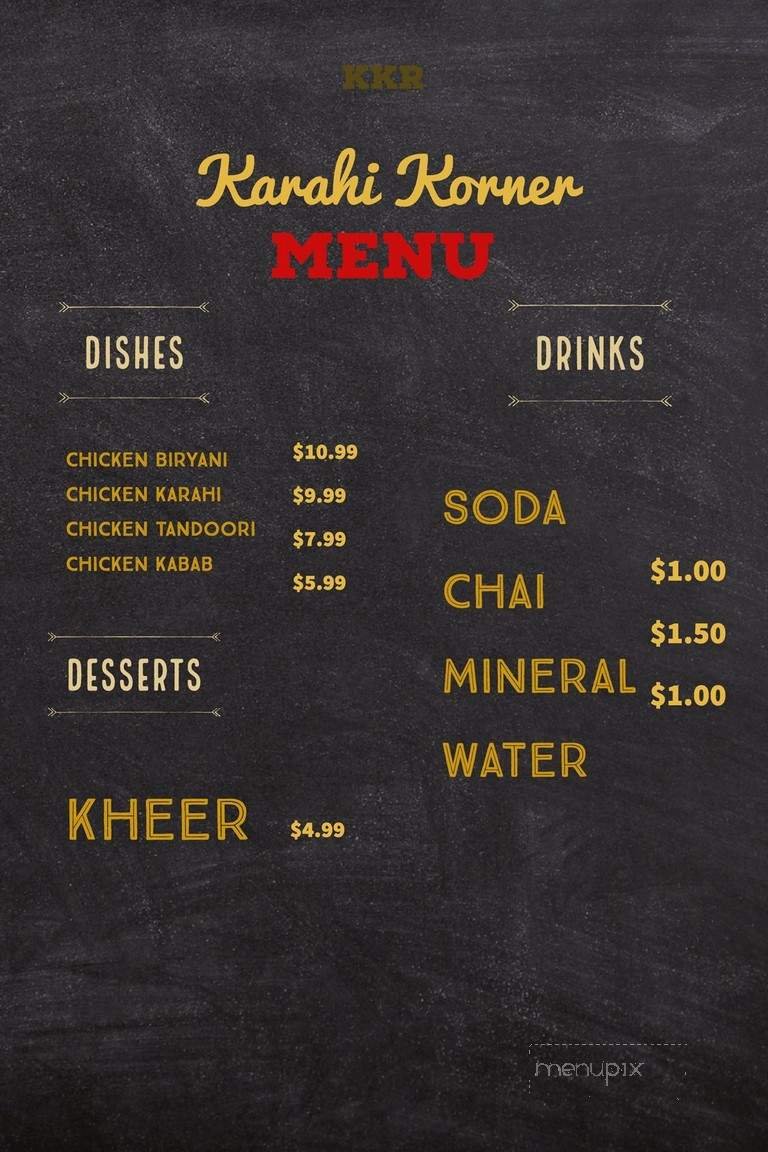 Menu page 1