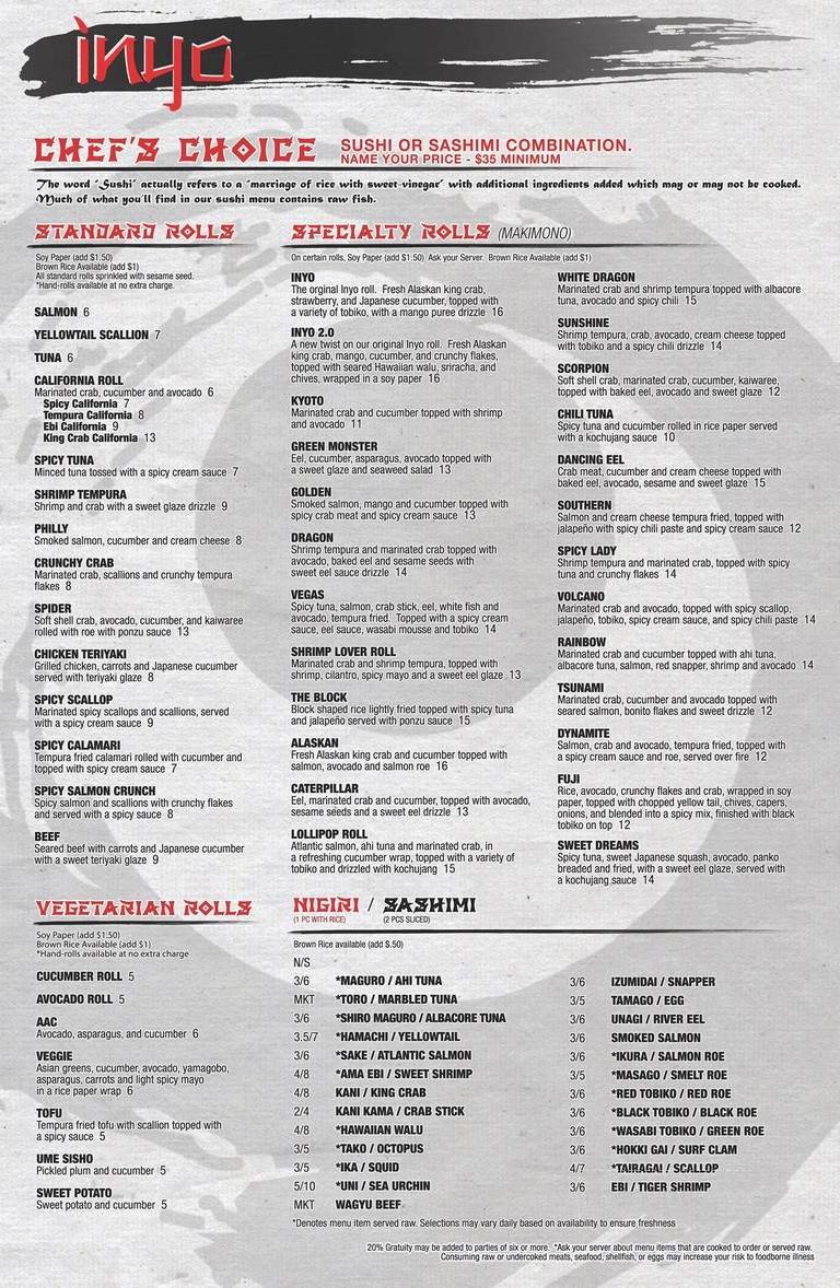 Menu page 2