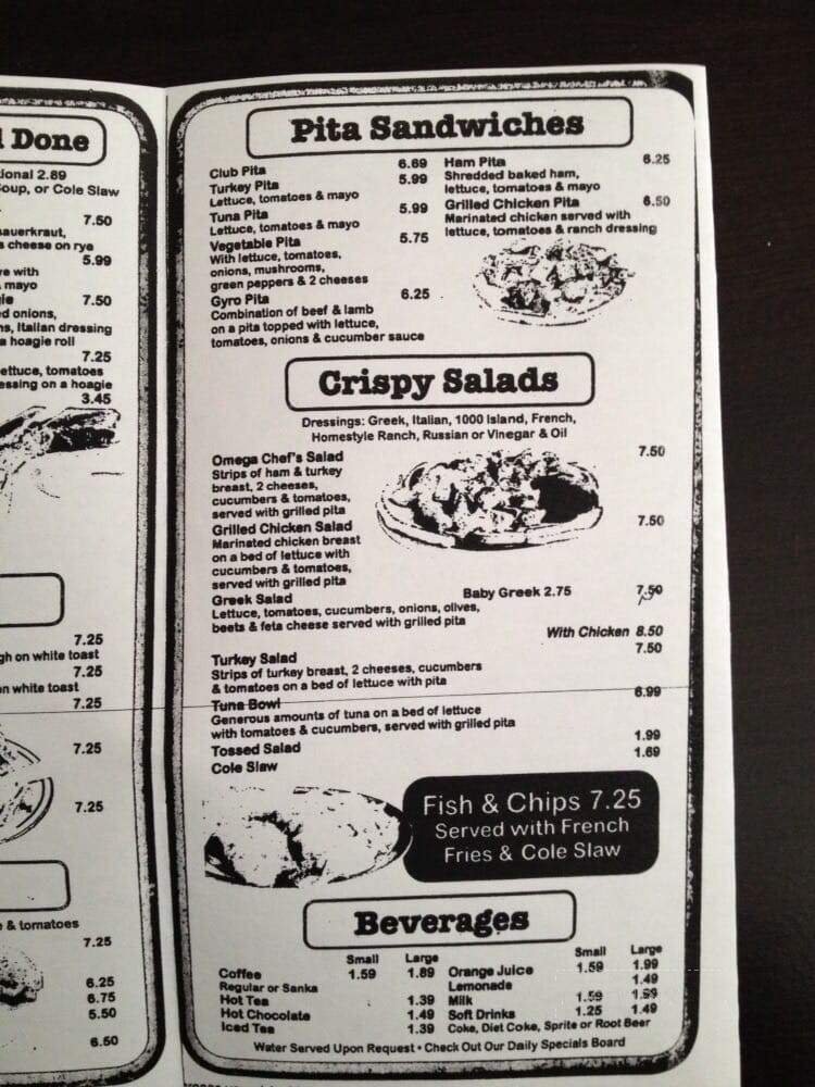 Menu page 1