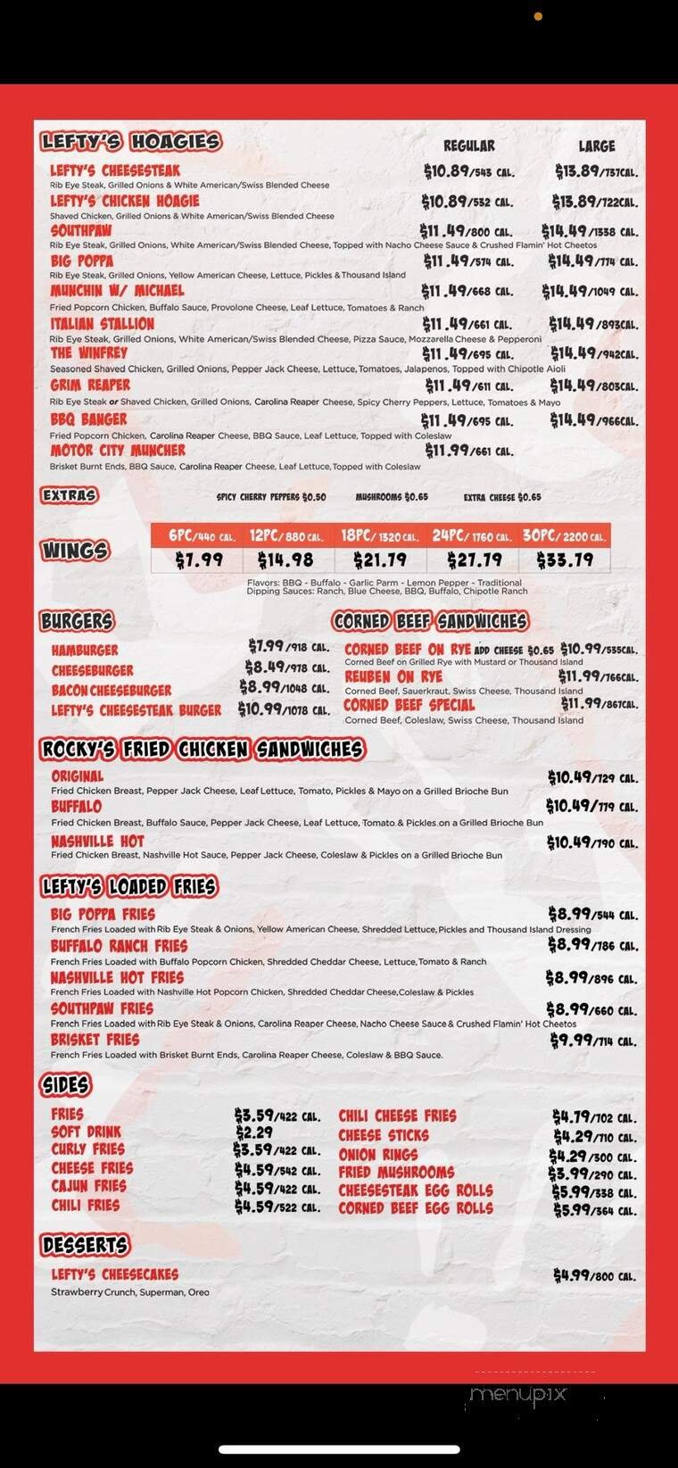 Menu page 1