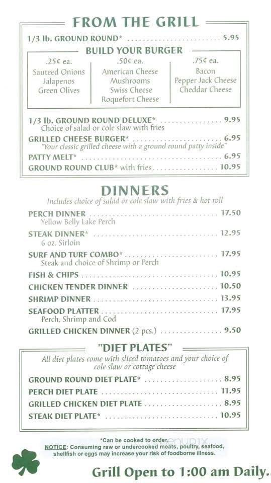 Menu page 1