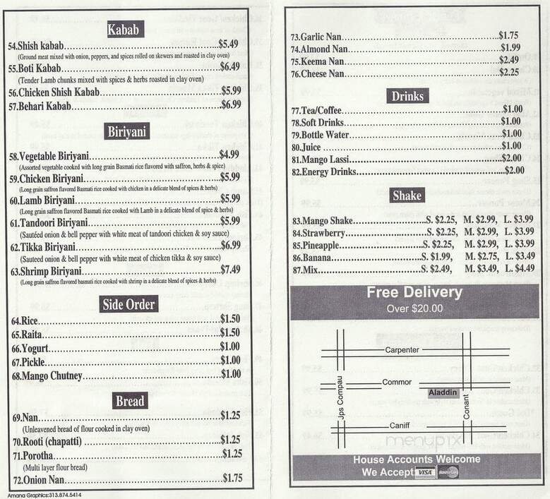 Menu page 1