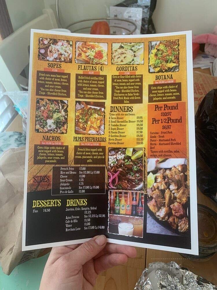 Menu page 1