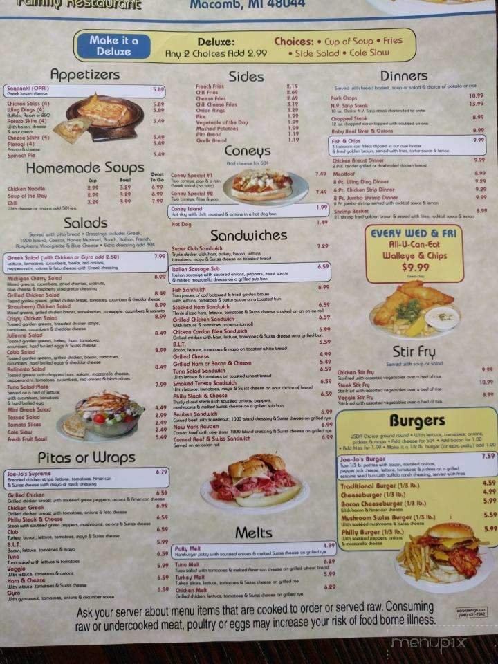 Menu page 1