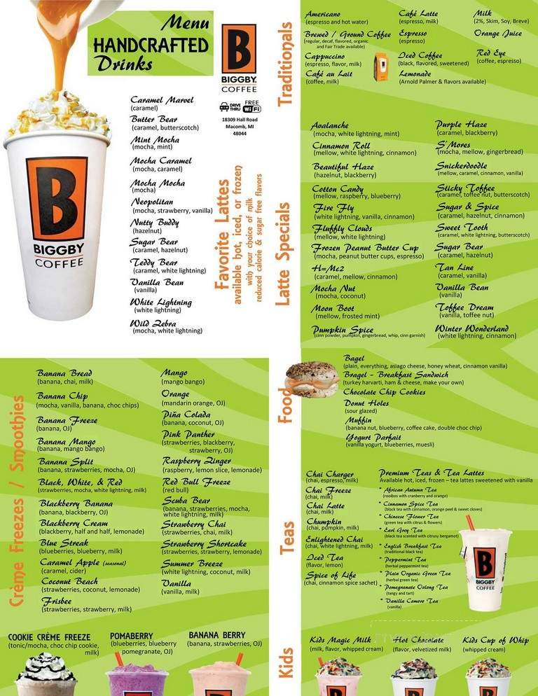 Menu page 1
