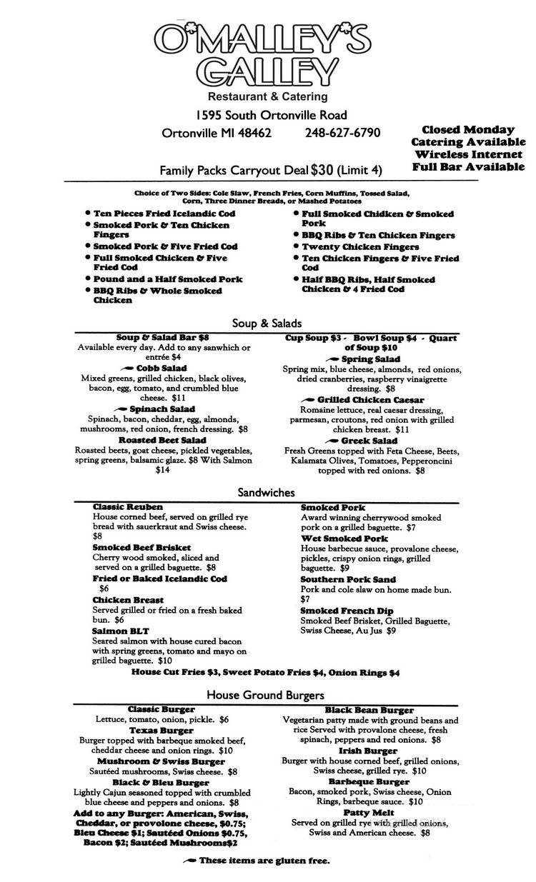 Menu page 1