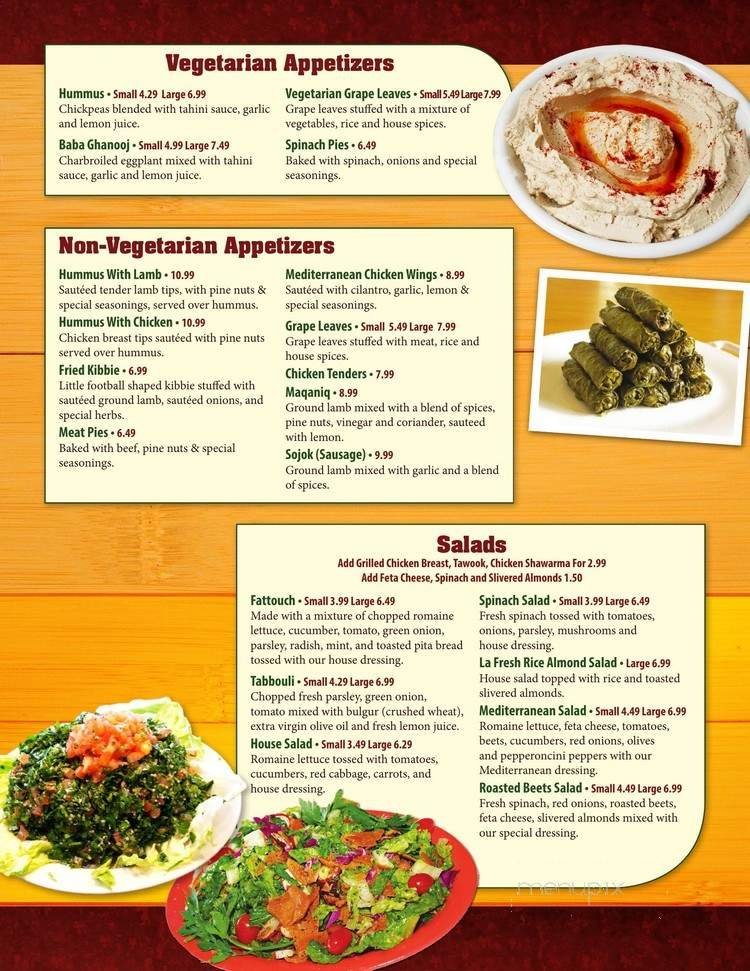 Menu page 2