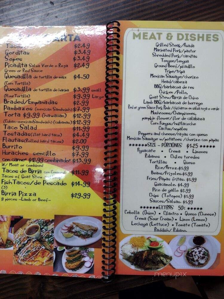 Menu page 1