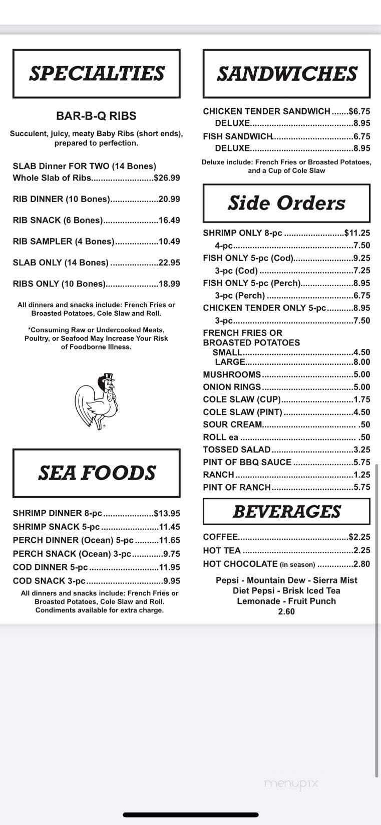 Menu page 1