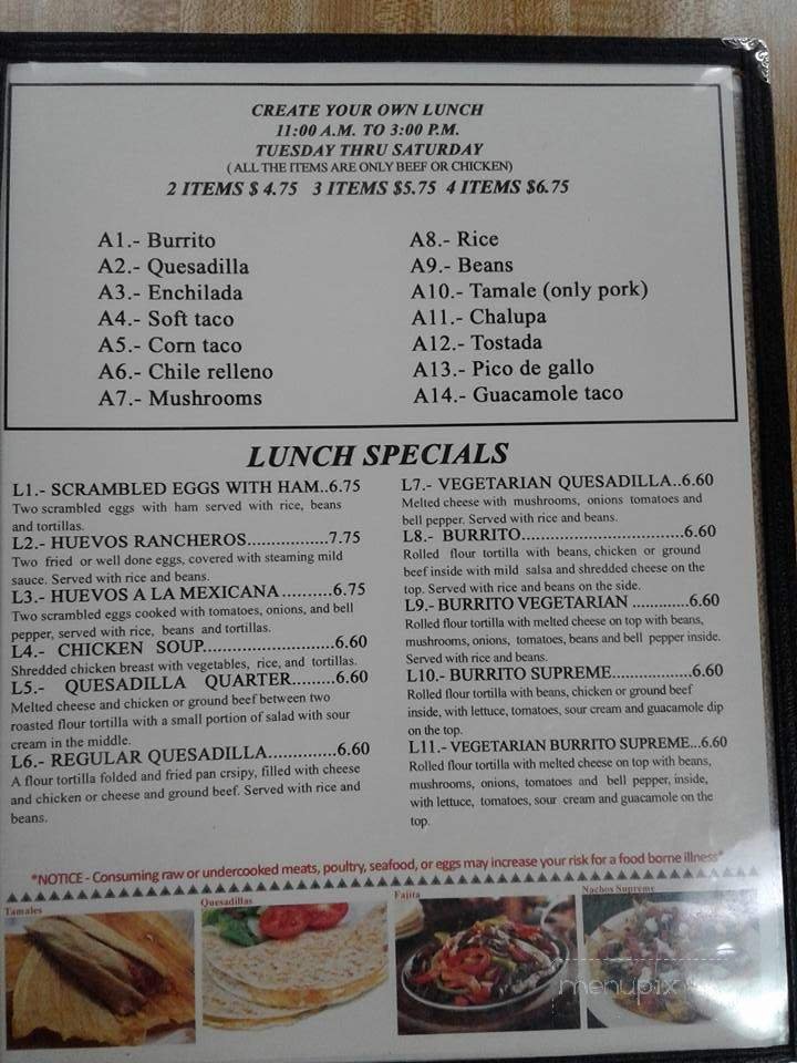 Menu page 7