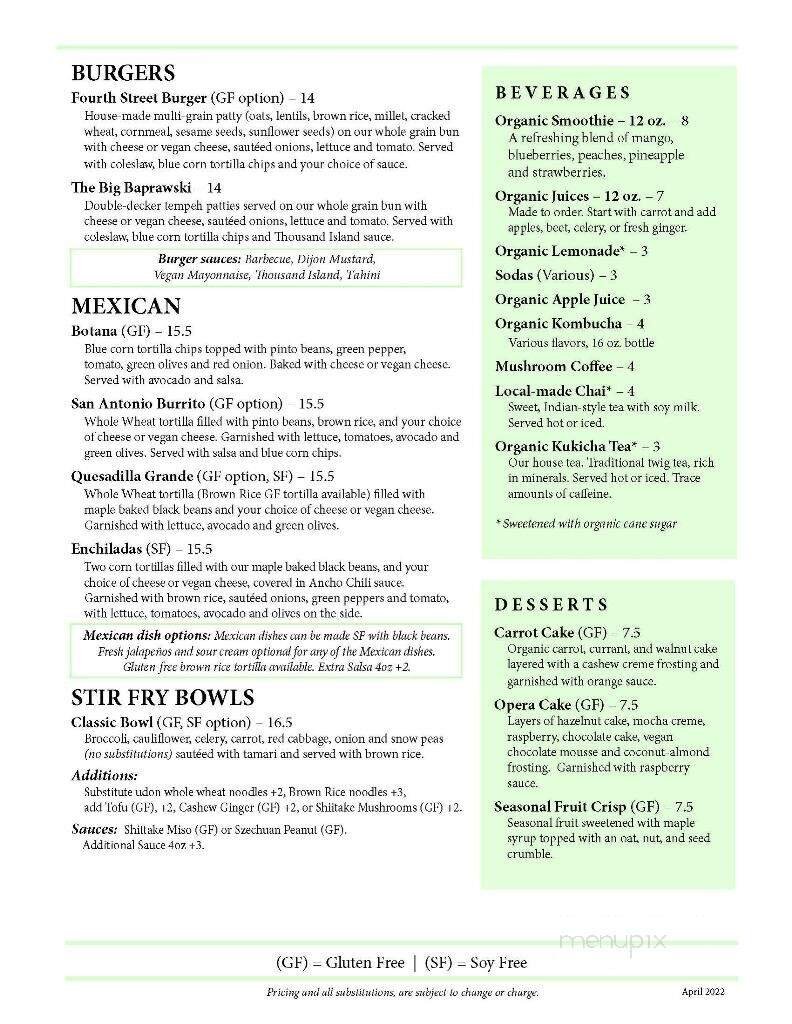 Menu page 2