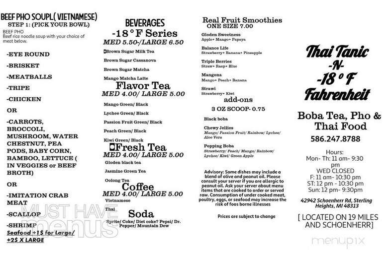 Menu page 1