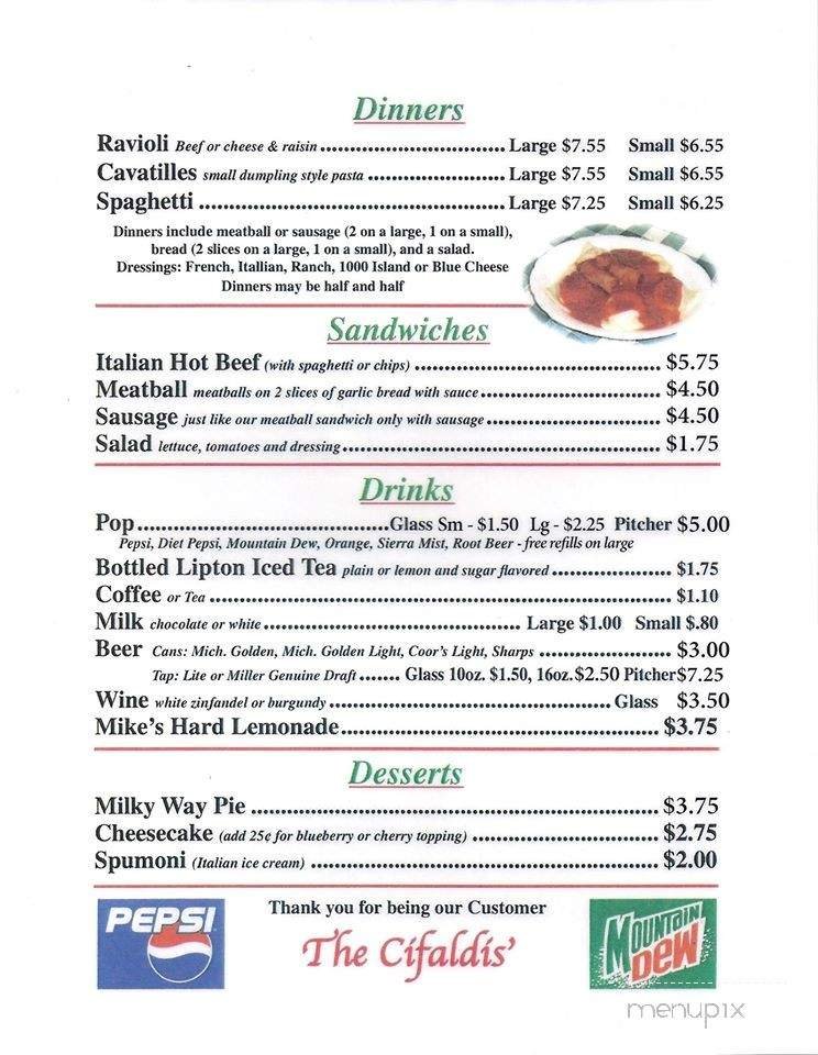 Menu page 2