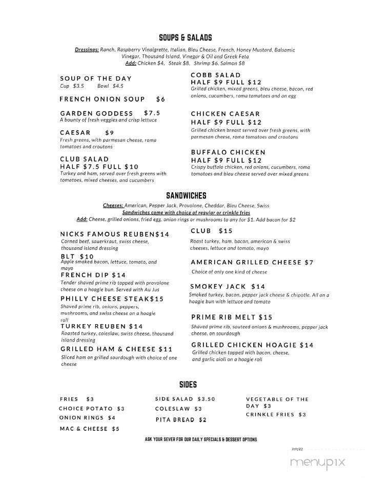 Menu page 2