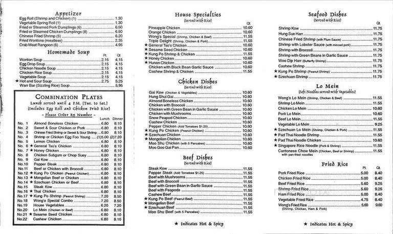 Menu page 2
