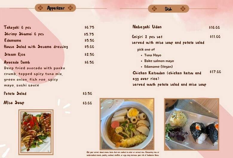 Menu page 1