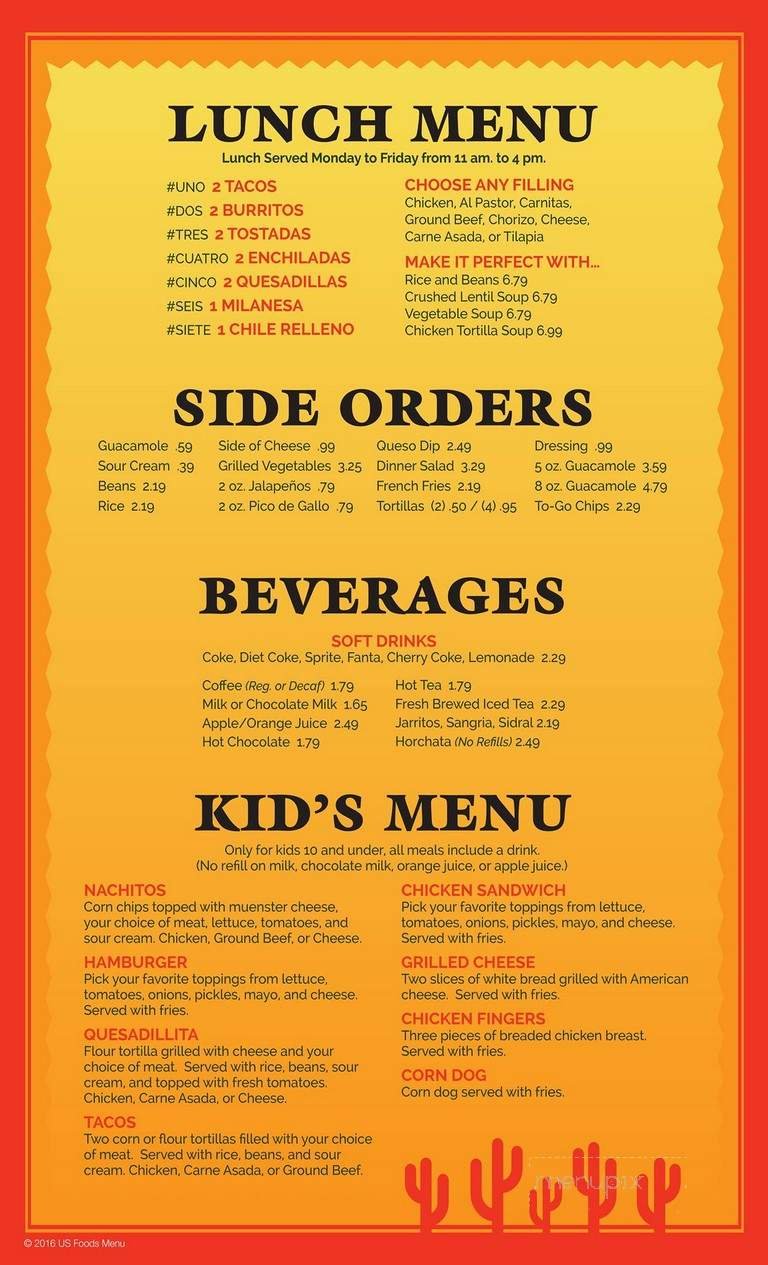 Menu page 1
