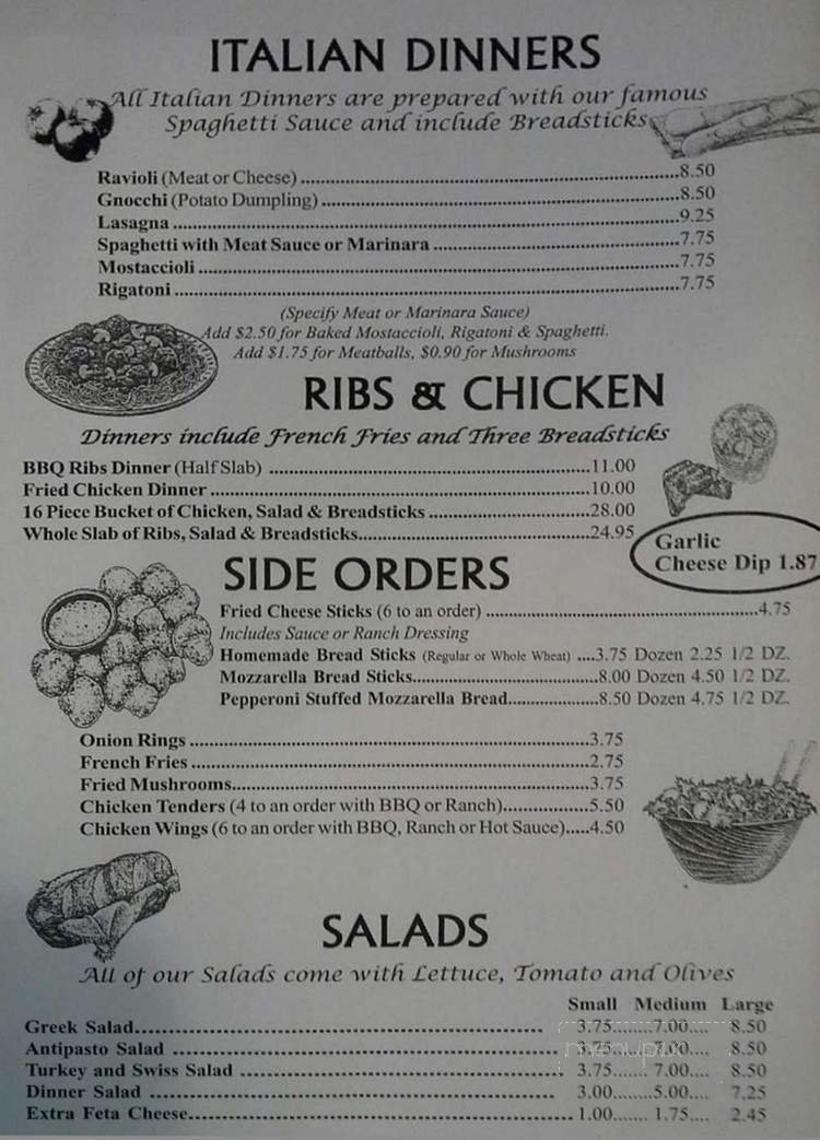 Menu page 1