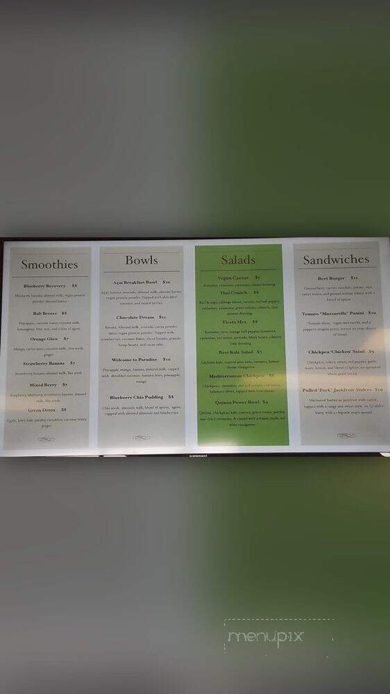 Menu page 1