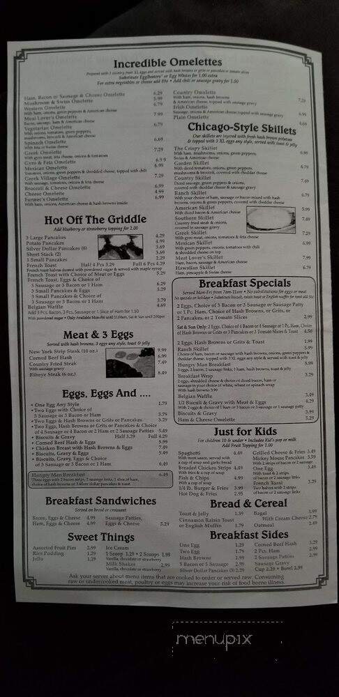 Menu page 1
