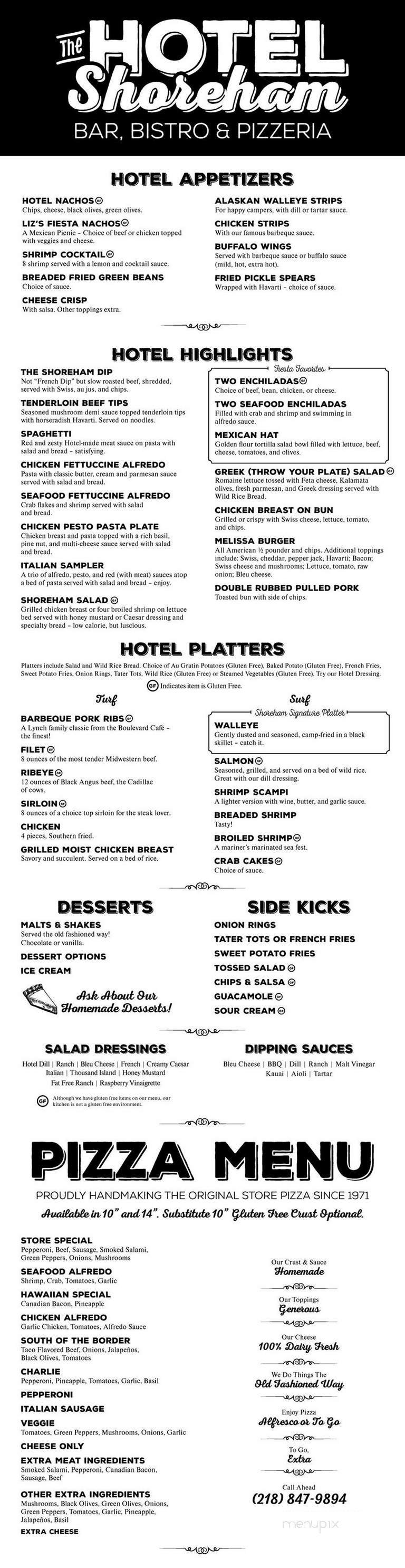 Menu page 1