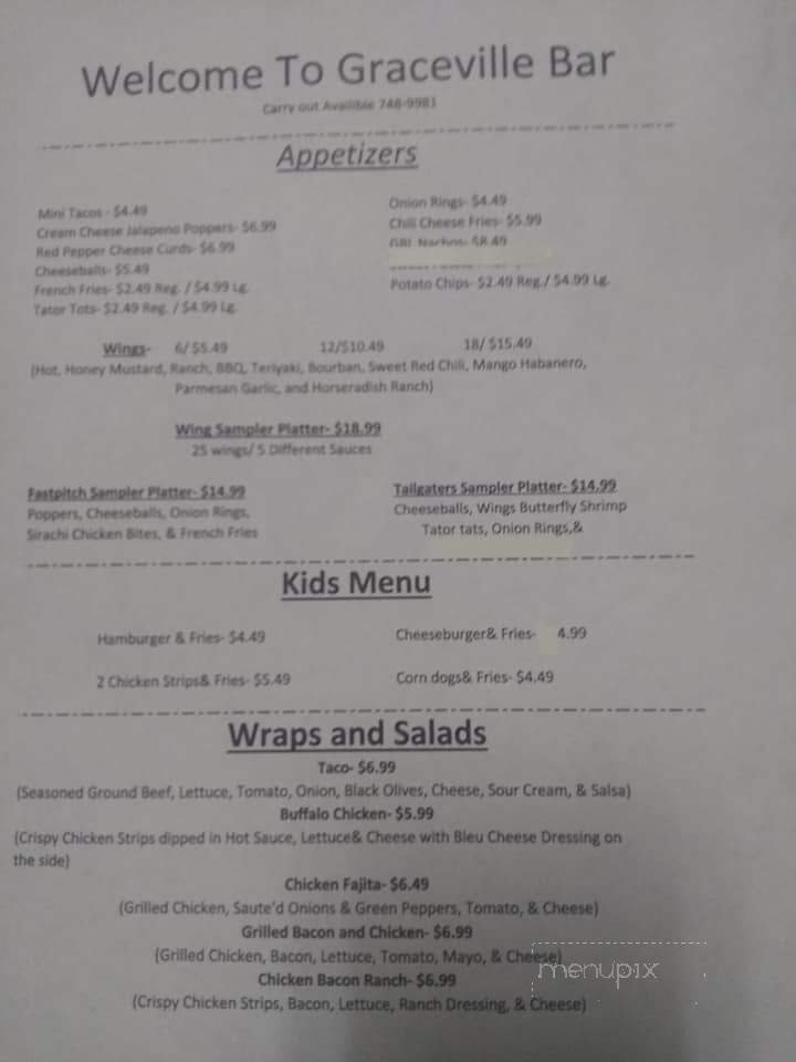 Menu page 1