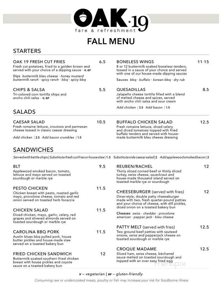Menu page 1