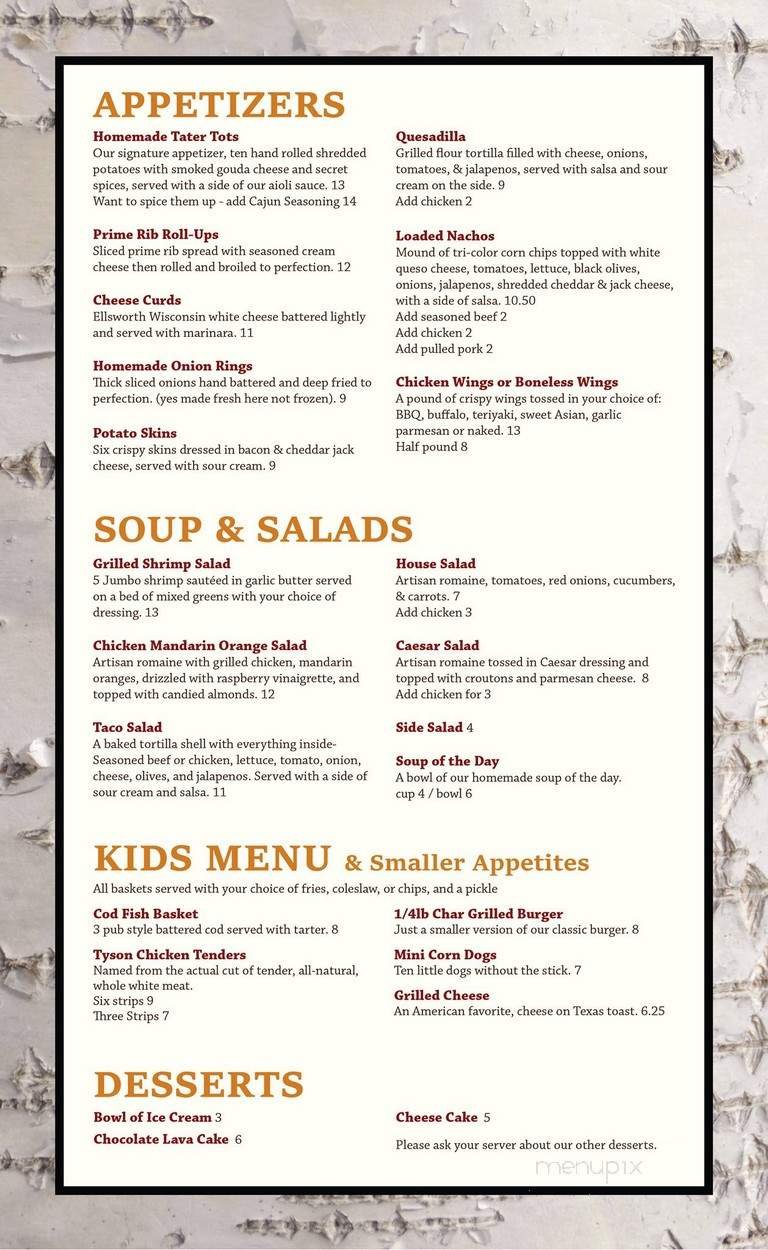 Menu page 2