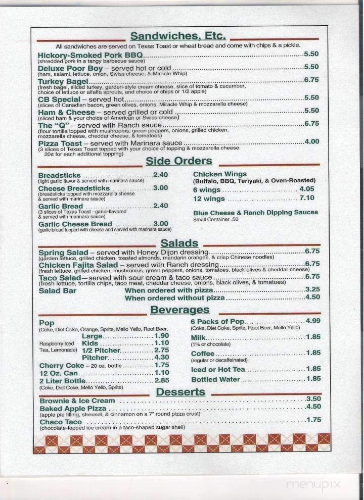 Menu page 2