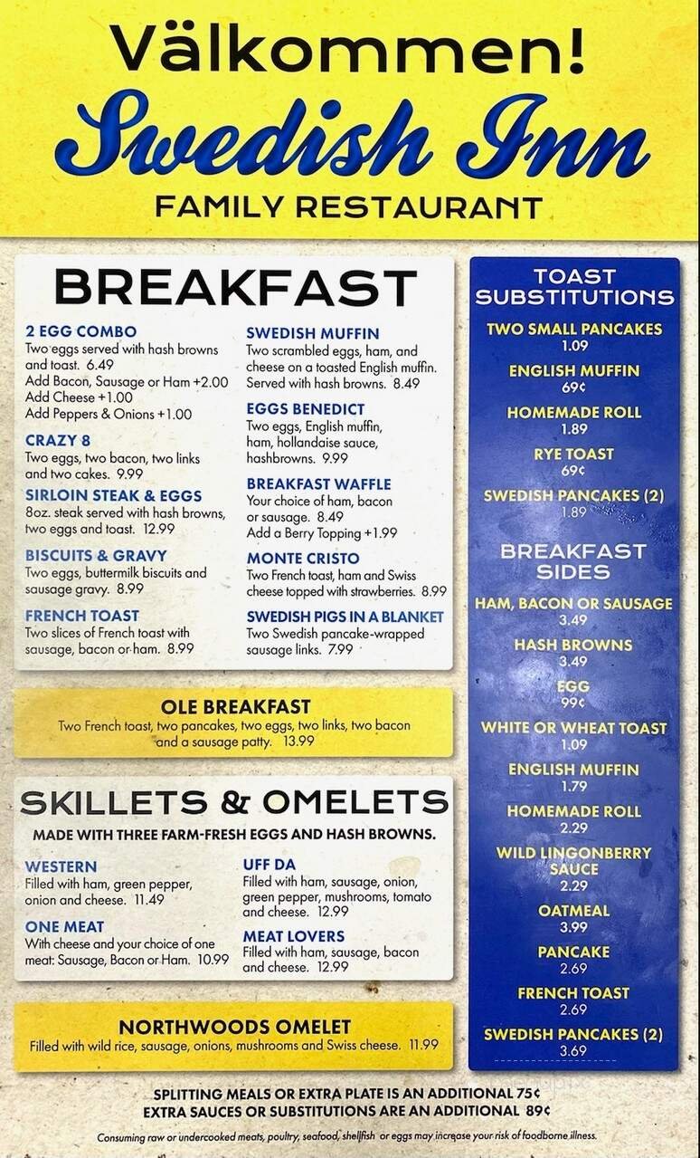 Menu page 1