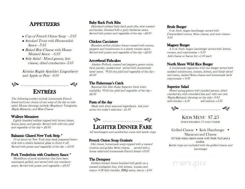 Menu page 1