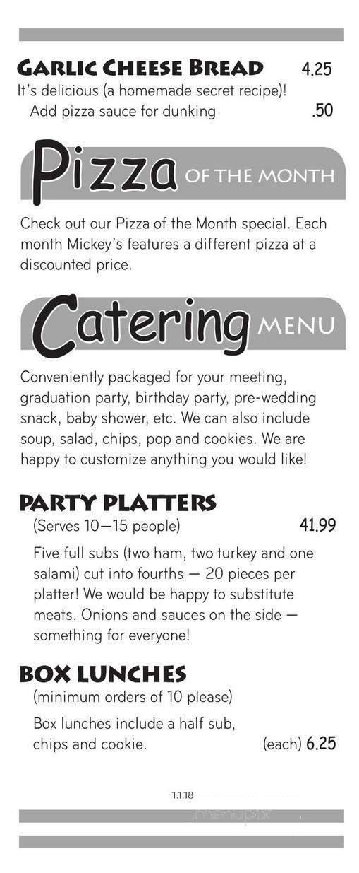 Menu page 2