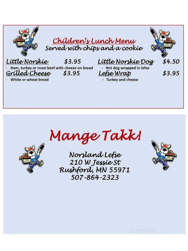 Menu page 1