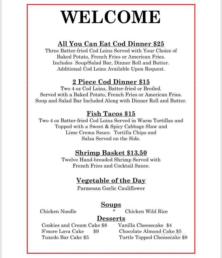 Menu page 1