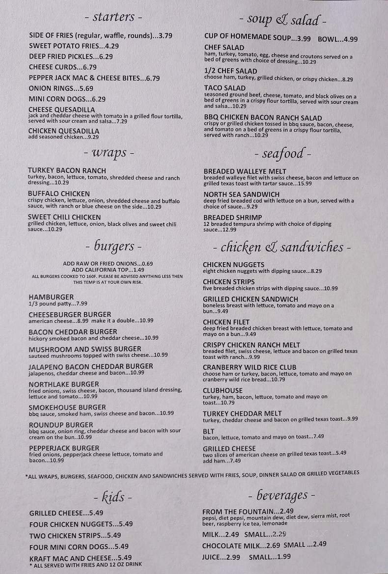 Menu page 1
