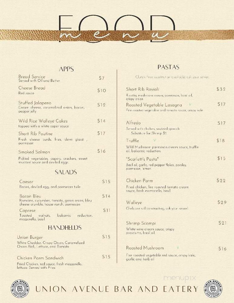 Menu page 1