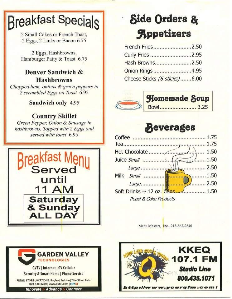 Menu page 1